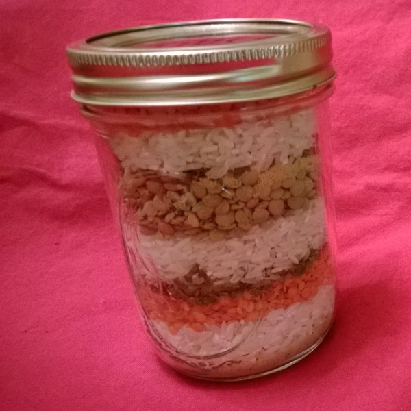 Rice and Lentil Soup in a Jar