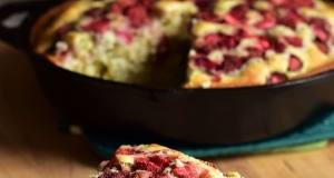 Buttermilk-Poppy Seed Skillet Cake with Strawberries