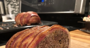 Bacon Wrapped Mushroom Meatloaf