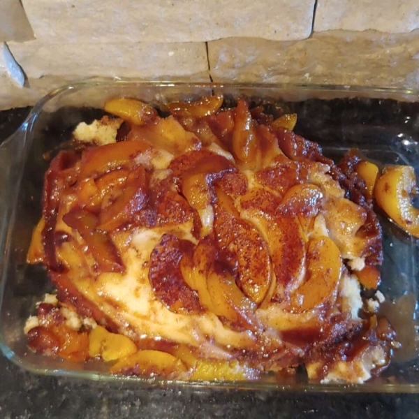 Slow Cooker Peach Upside Down Cake