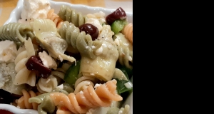 Tri-Colored Pasta with Feta Cheese