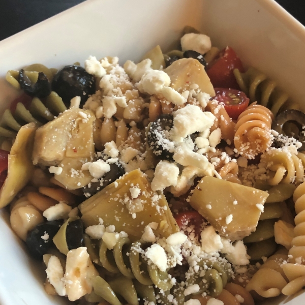 Tri-Colored Pasta with Feta Cheese