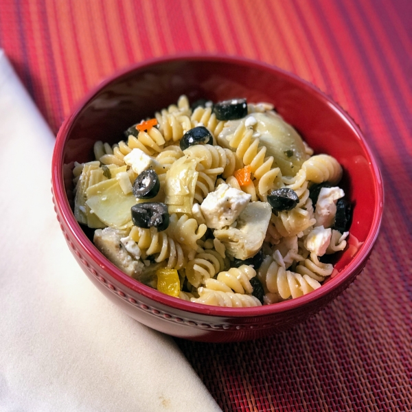Tri-Colored Pasta with Feta Cheese
