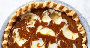 Pumpkin Cheese Swirled Pie