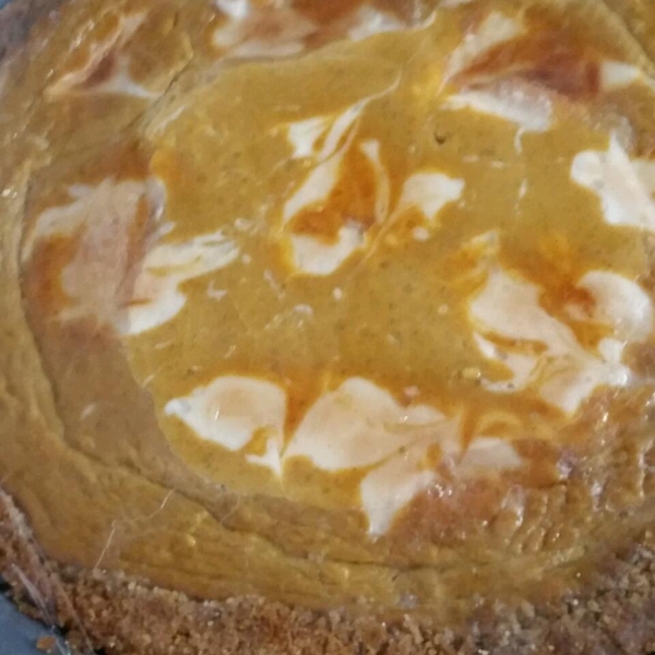 Pumpkin Cheese Swirled Pie