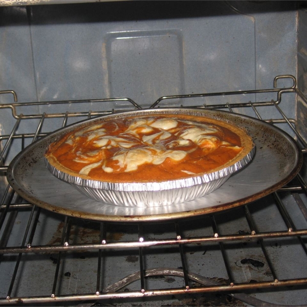 Pumpkin Cheese Swirled Pie