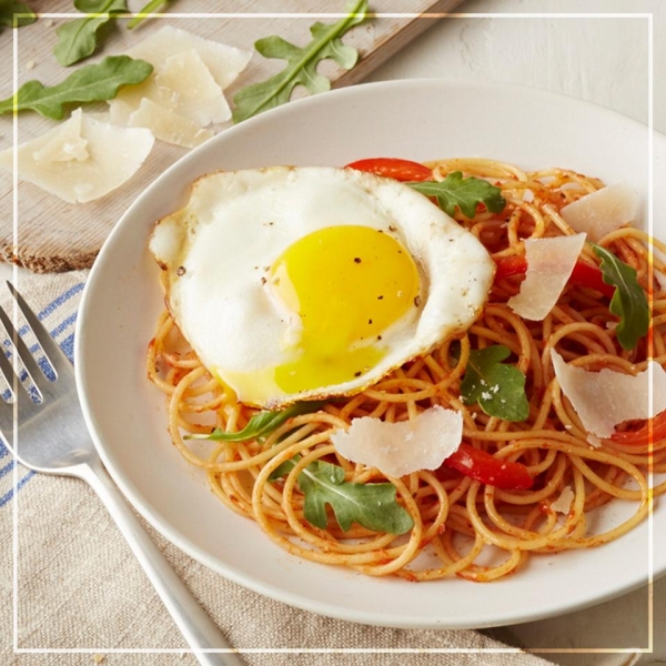 Brunch-Worthy Spaghetti And Eggs