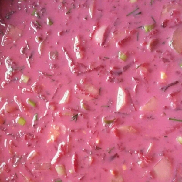 Lithuanian Šaltibarščiai (Cold Beet Soup)