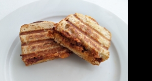 Roasted Raspberry Chipotle Grilled Cheese Sandwich on Sourdough