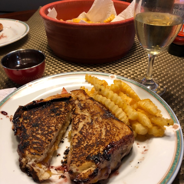 Roasted Raspberry Chipotle Grilled Cheese Sandwich on Sourdough