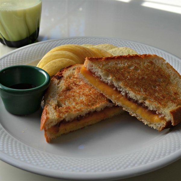 Roasted Raspberry Chipotle Grilled Cheese Sandwich on Sourdough