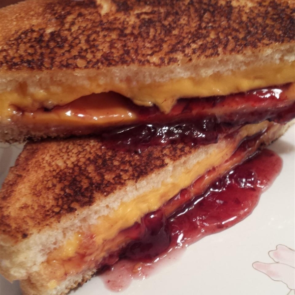 Roasted Raspberry Chipotle Grilled Cheese Sandwich on Sourdough