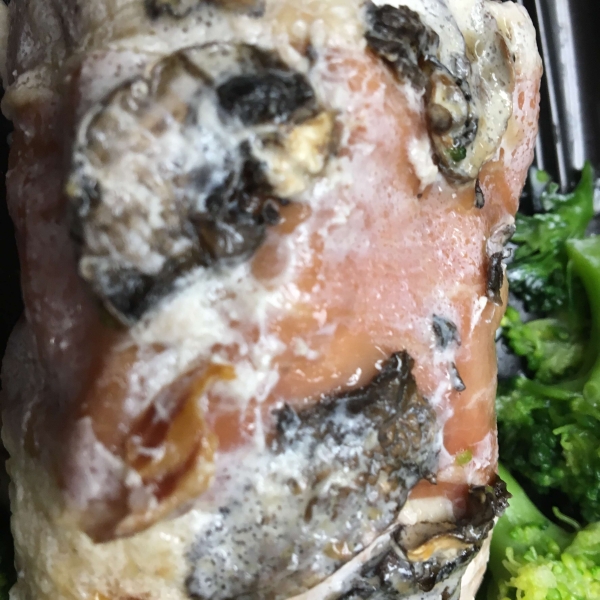Chicken with Mushrooms, Prosciutto, and Cream Sauce