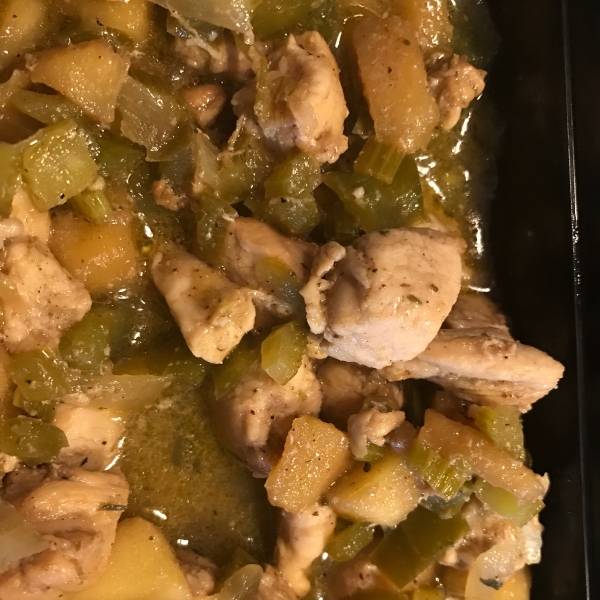 Korean Spicy Chicken Tenders with Sweet Apple