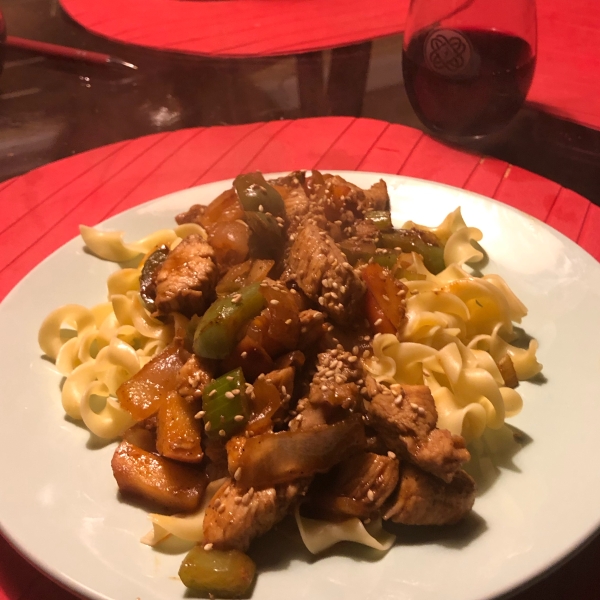 Korean Spicy Chicken Tenders with Sweet Apple