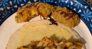 Avocado Fries with Sriracha Garlic Dip