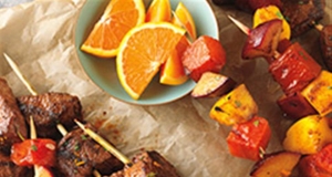 Citrus-Marinated Beef & Fruit Kabobs