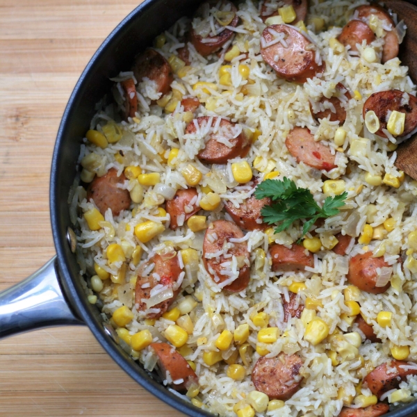One-Pan Rice and Sausage Skillet