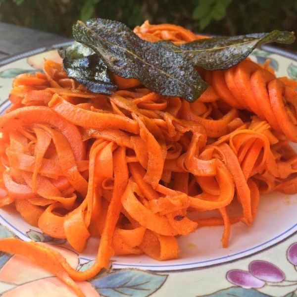 Spiralized Brown Butter Sage Sweet Potato