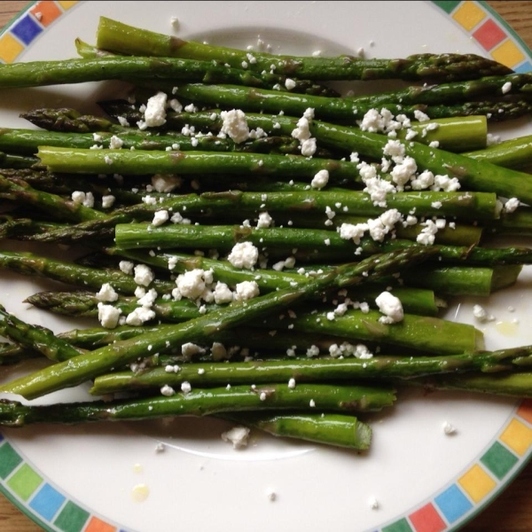 Roasted Asparagus with Lemon and Goat Cheese