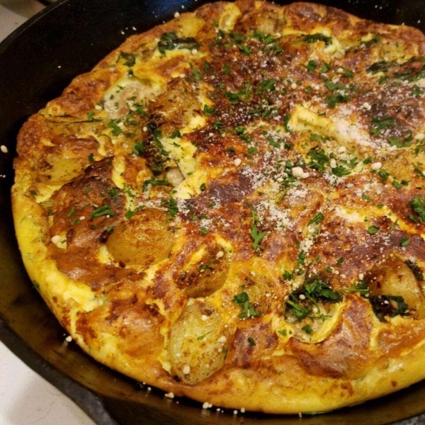 Hangtown Fry with Parmesan and Fresh Herbs