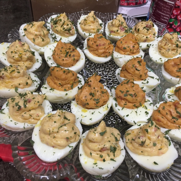 Sweet and Savory Peanut Butter Deviled Eggs