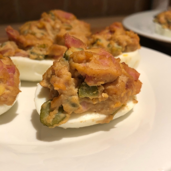 Sweet and Savory Peanut Butter Deviled Eggs