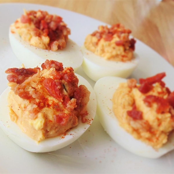 Sweet and Savory Peanut Butter Deviled Eggs