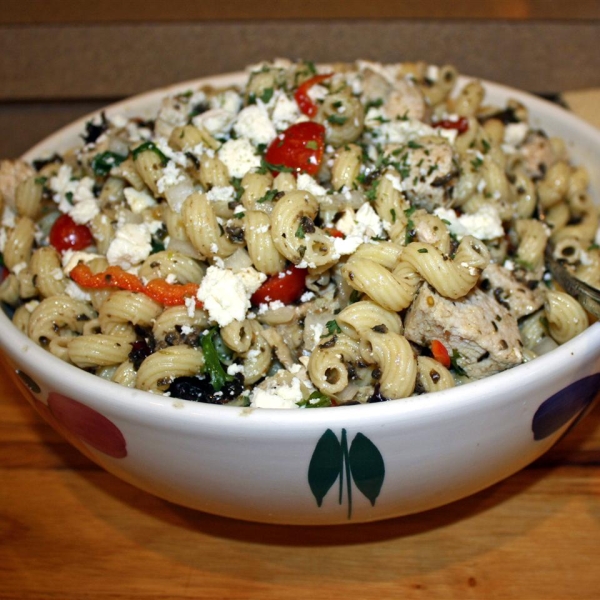 Mediterranean Turkey Pasta Salad