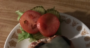 Ground Pork Burger with Smoked Bacon and Cheddar