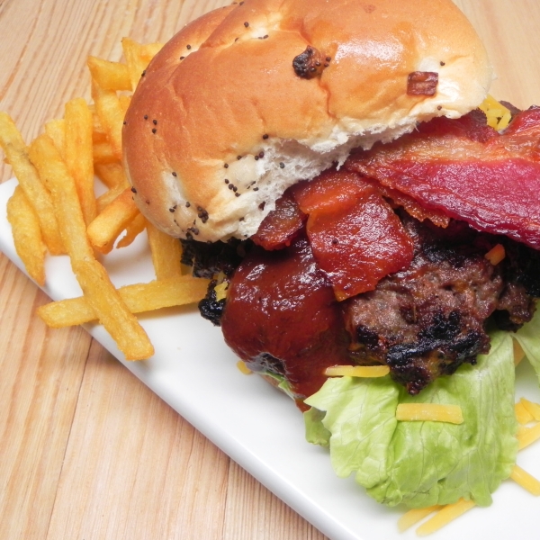 Bacon-Cheddar Bison Burgers