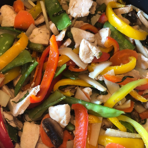 NP's Spicy Thai Basil Chicken and Veggies
