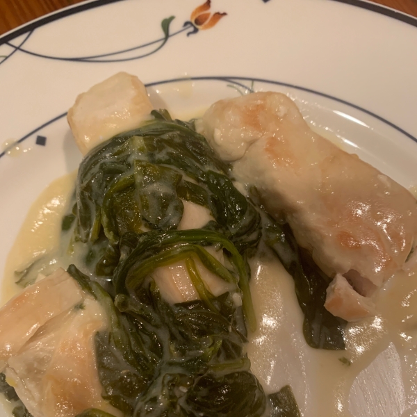 Lemon Chicken Scallopini with Spinach