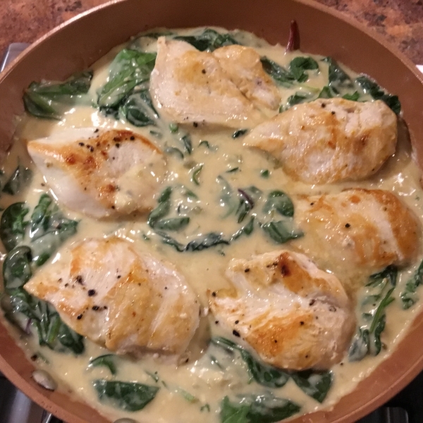 Lemon Chicken Scallopini with Spinach