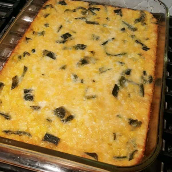 Smoky Poblano Corn Pudding
