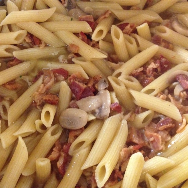 Holy Smoked Bacon and Mushroom Penne