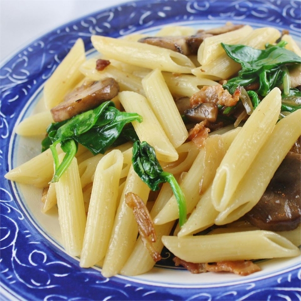Holy Smoked Bacon and Mushroom Penne
