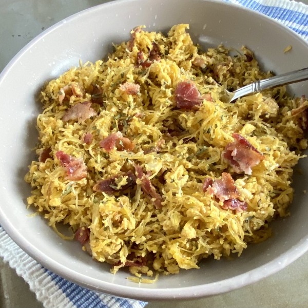 Keto Spaghetti Squash Carbonara