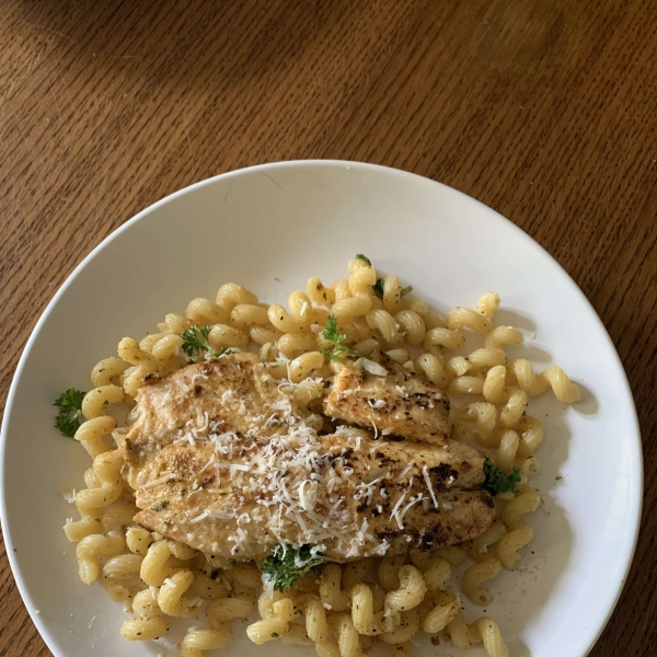 Pan-Seared Lemon Tilapia with Parmesan Pasta
