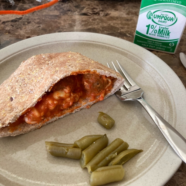Cheesy Sausage Pita Pockets