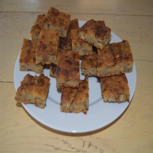 Savory Stilton and Walnut Bread Pudding