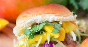 Pork Tenderloin Sliders with Spicy Mango Slaw