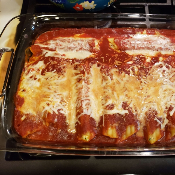 Spinach Cheese Manicotti