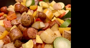 Sausage, Shallot, and Squash One-Pan Meal