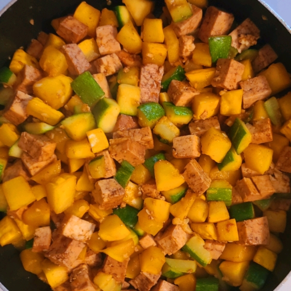 Yellow Squash and Tofu Stir Fry