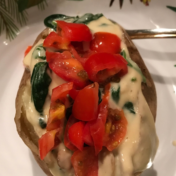 Stuffed Alfredo Baked Potatoes