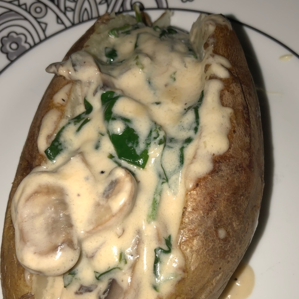 Stuffed Alfredo Baked Potatoes