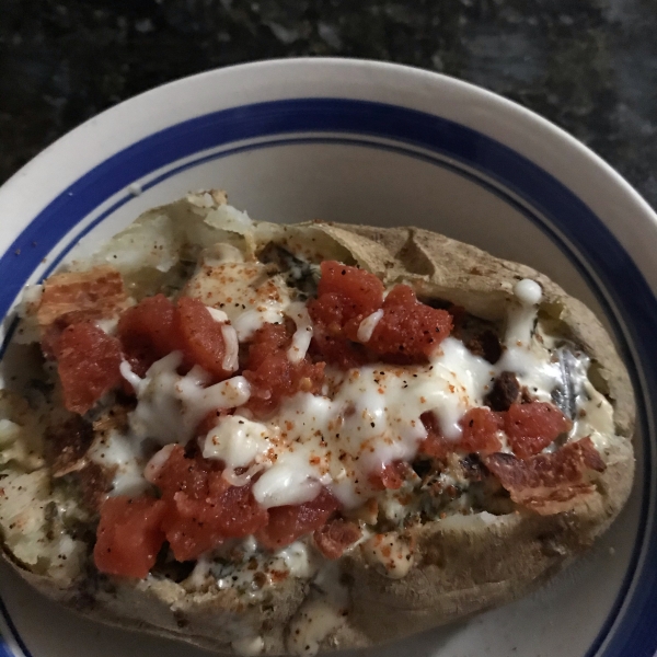 Stuffed Alfredo Baked Potatoes