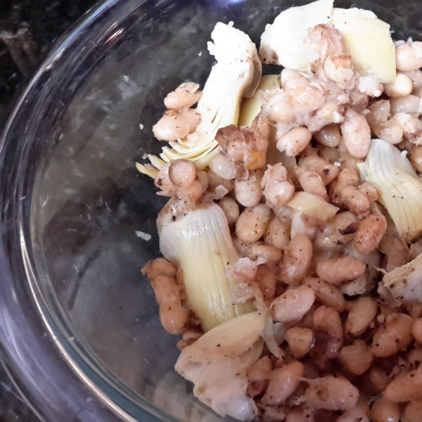 Sauteed Navy Beans and Artichokes