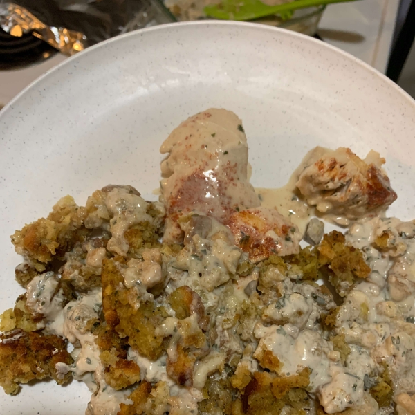 One-Dish Chicken and Stuffing Bake